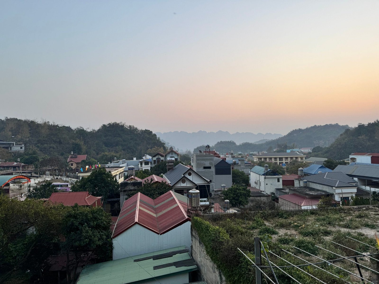 モクチャウで眺めた夕日
